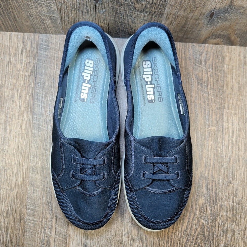 Skechers Slip Ins On The Go Flex Top Notch Shoes Womens 9 Blue Handsfree Comfort - Picture 6 of 14